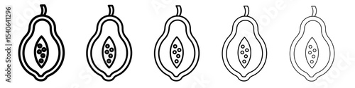 Papaya icon Flat design on isolated background