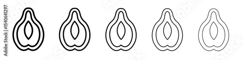 Papaya icon Flat design on isolated background