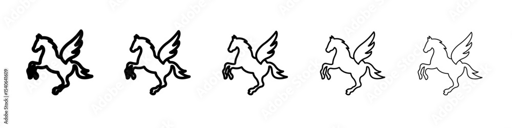 Obraz premium Pegasus icon Flat design on isolated background
