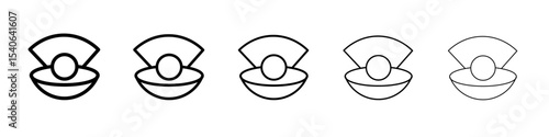 Pearl icon Flat design on isolated background