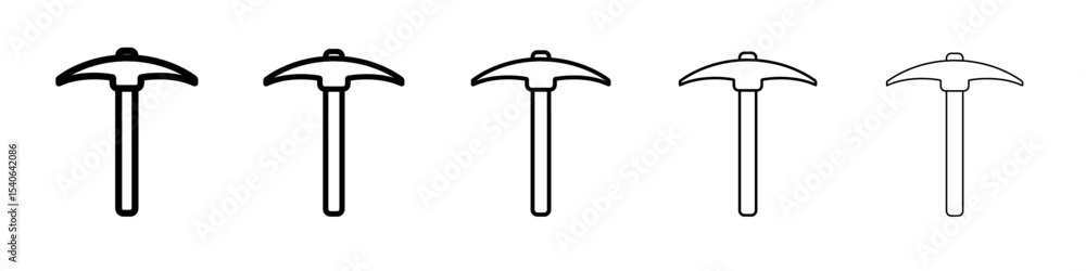 pickaxe icon Flat design on isolated background pickaxe icon Flat design on isolated background