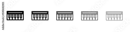 piano icon Flat design on isolated background