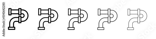 pipe icon Flat design on isolated background