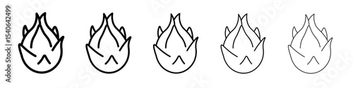 pitaya icon Flat design on isolated background