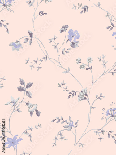 Ditsy floral seamless pattern. Small flower pattern background. Repeat pattern. Ditsy print. Ditsy style background for fashion,fabric, wrapping, decor. Flower pattern printing on surface. vector 