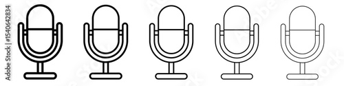 Podcast Icon Flat design on isolated background