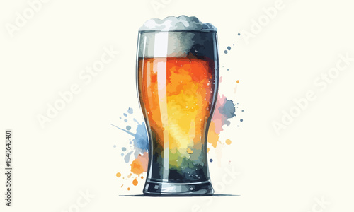 beer mug, free drink, watercolor mugs of beer