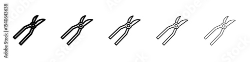 pruner icon Flat design on isolated background