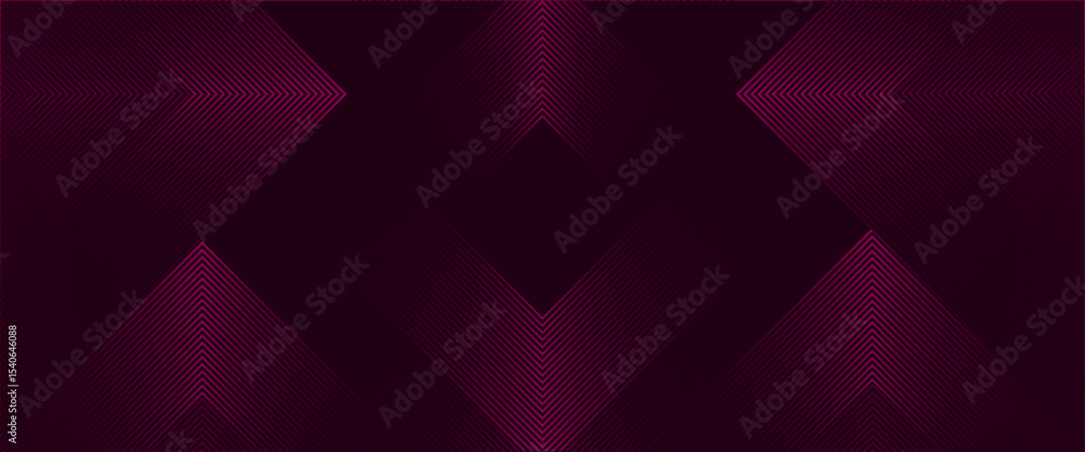 Obraz premium Directional pattern background – Modern directed vector design – Gradient arrow background for poster banner decoration seminar festival futuristic – Arrow shape background design with magenta colour 