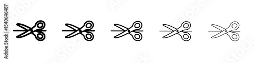 Scissors trim cut icon Flat design on isolated background