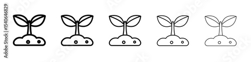seedling icon Flat design on isolated background