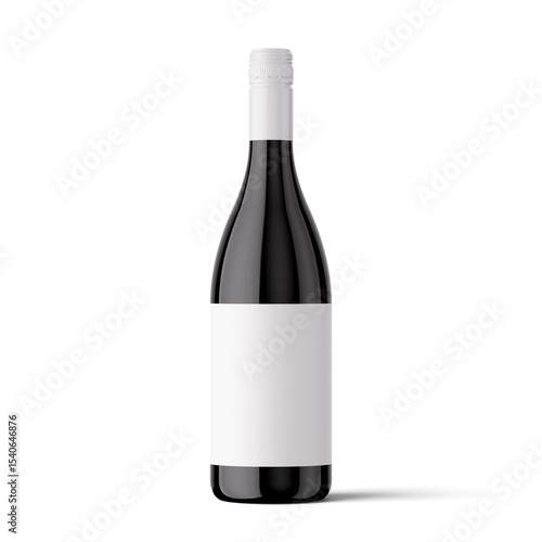 Elegant Wine Bottle Mockup - Customizable Label & Packaging