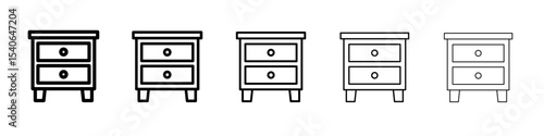 side table icon Flat design on isolated background