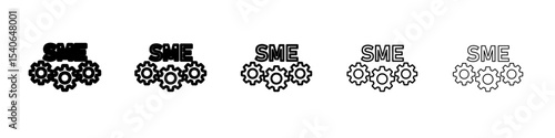 SME, small and medium enterprise icon Flat design on isolated background