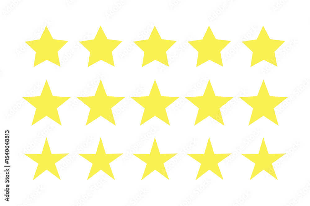Star icon vector illustration for product review. Rating stars icon 1 to 5 star. Customer feedback review. Star icon vector illustration for product review. Rating stars icon 1 to 5 star. Customer feedback review.