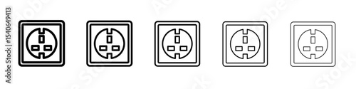 socket icon Flat design on isolated background