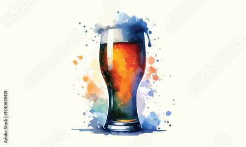 free drink, watercolor mugs of beer