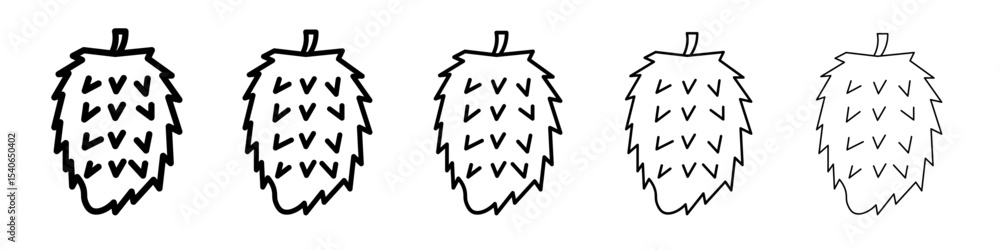 Obraz premium Soursop icon Flat design on isolated background