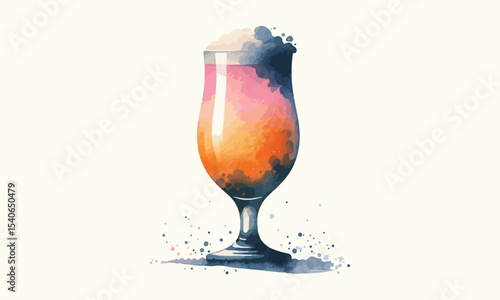 free drink, watercolor mugs of beer