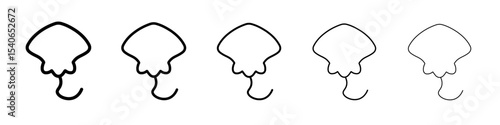 Stingray icon Flat design on isolated background