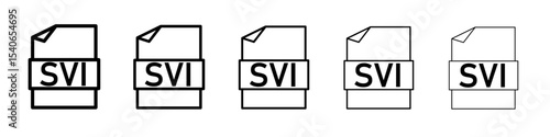 SVI File Document Icon Flat design on isolated background
