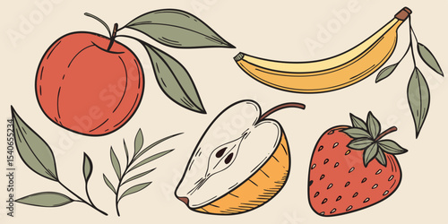 This title combines the key elements: vector style, fruit types (apple and pear), and the pattern aspect, while staying easy to understand and without using a colon