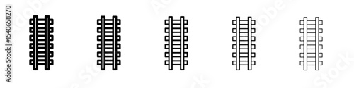 train track icon Flat design on isolated background