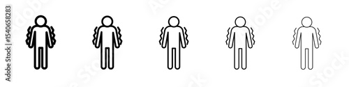 Trembling icon Flat design on isolated background