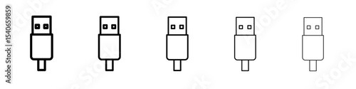 usb pin icon Flat design on isolated background