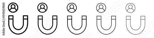 User Engagement icon Flat design on isolated background