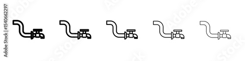 Water supply icon Flat design on isolated background