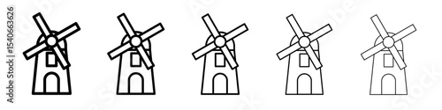 wind mill icon Flat design on isolated background
