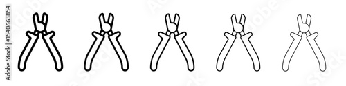 wire cutter icon Flat design on isolated background