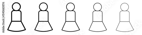 woman icon Flat design on isolated background