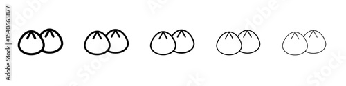 wonton icon Flat design on isolated background