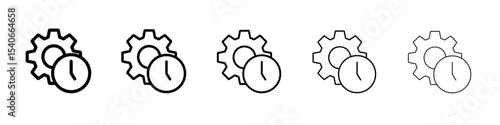 work Efficiency icon Flat design on isolated background