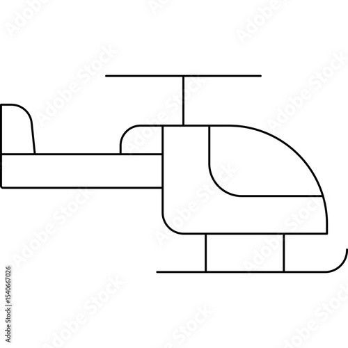 Helicopter icon single icon vector illustration