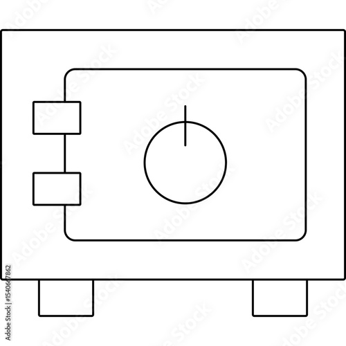 Safe box icon single icon vector illustration