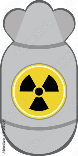 vector illustration icon atomic nuclear bomb