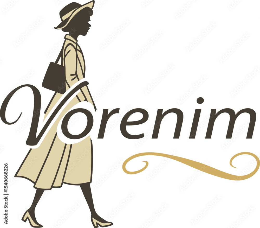 A funny cartoon vector illustration of a young woman with a business bag A funny cartoon vector illustration of a young woman with a business bag