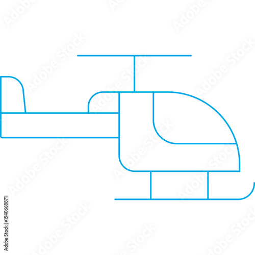Helicopter icon single icon vector illustration