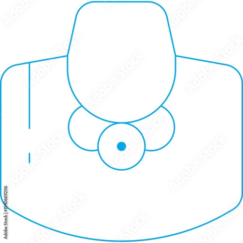 Necklace icon single icon vector illustration