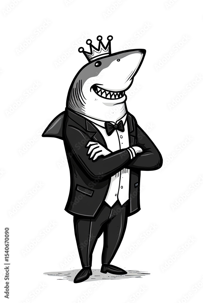 Obraz premium business shark