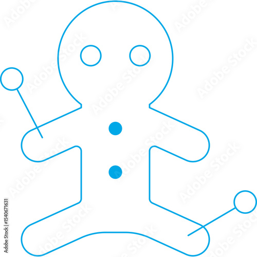 Voodoo doll icon single icon vector illustration