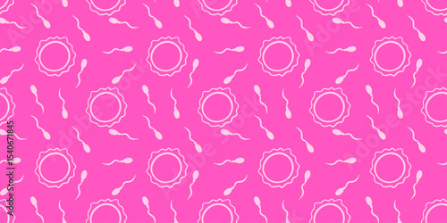 abstract minimalist human fertilization pattern medical biological presentations conceptual design reproductive health  new life illustration sperm egg cell