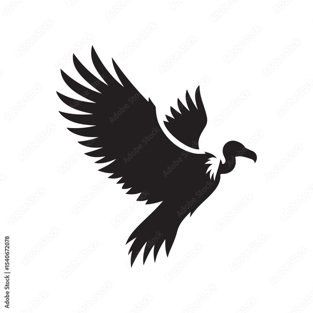 Obraz premium vulture vector silhouette clip art logo design illustration. collection of friend of environment. vulture sets.