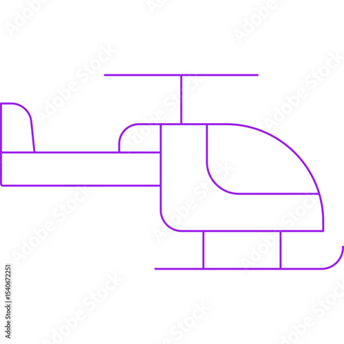 Helicopter icon single icon vector illustration