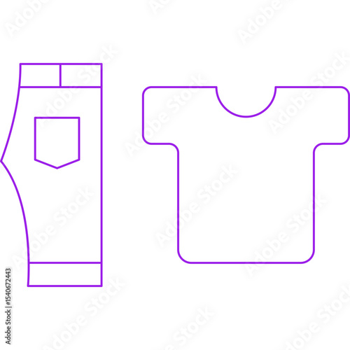 Pent t-shirt icon single icon vector illustration