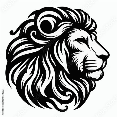 Wallpaper Mural Lion Head Line Art SVG Torontodigital.ca