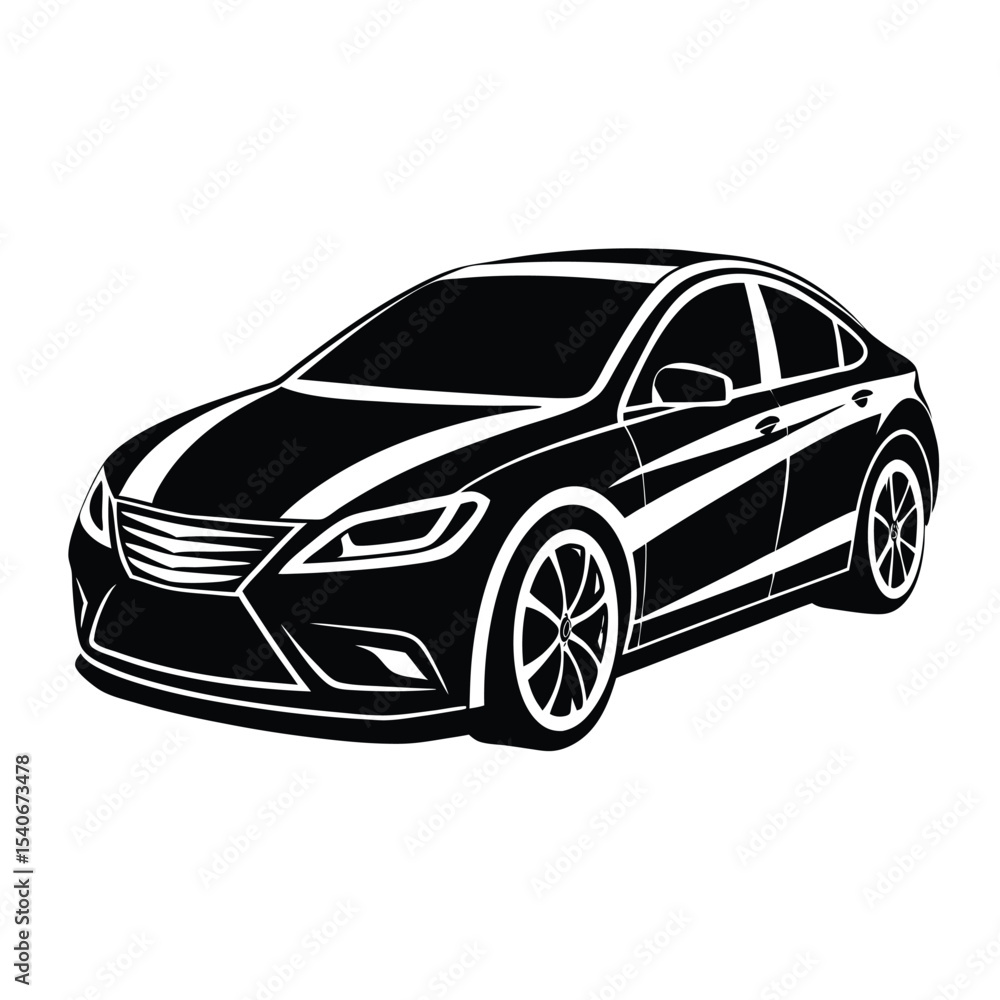 Fototapeta premium Car veriation black white design. Adobe Illustrator Artwork
